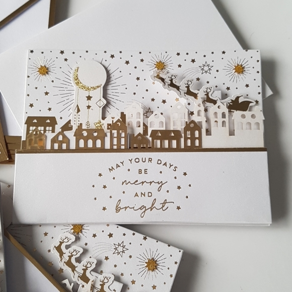 🎅🏼 2/32$ 16 pcs 3D Christmas Cards Envelopes May Your Days Be Merry and Bright - Picture 2 of 12